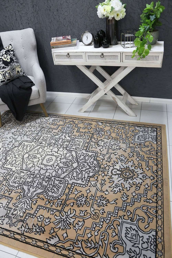 Emory Light Grey and Beige Distressed Vintage Rug, [cheapest rugs online], [au rugs], [rugs australia]