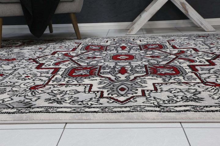 Emory Red and Gray Distressed Vintage Rug, [cheapest rugs online], [au rugs], [rugs australia]