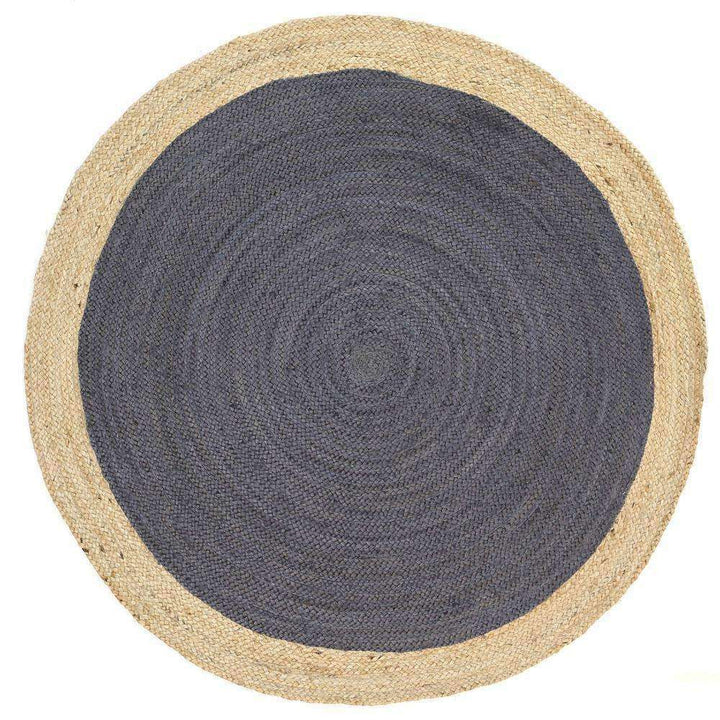 Faro Grey Centre Jute Round Rug, [cheapest rugs online], [au rugs], [rugs australia]
