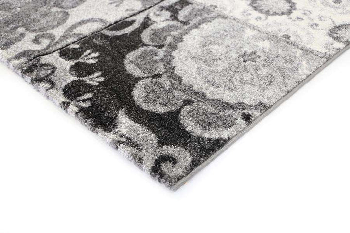 Kingston Grey Patchwork Textured Pile Rug, [cheapest rugs online], [au rugs], [rugs australia]