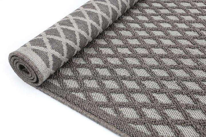 Landscape Grey Bordered Diamond Pattern Ikat Rug, [cheapest rugs online], [au rugs], [rugs australia]
