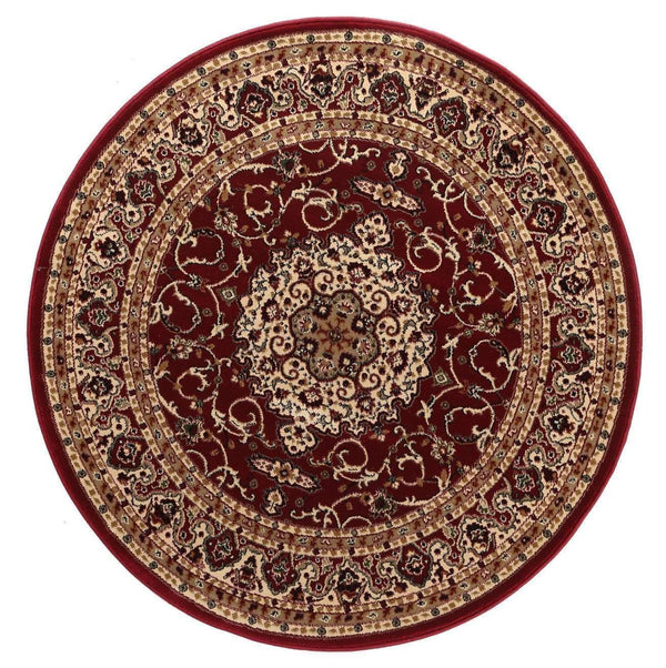 Lavish Traditional Collection 600 Red Round Rug, [cheapest rugs online], [au rugs], [rugs australia]