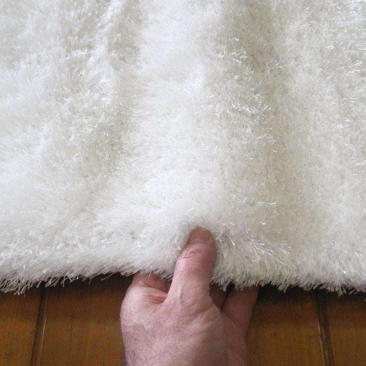 Oslo Silky Soft Shag 1001 White Runner Rug, [cheapest rugs online], [au rugs], [rugs australia]
