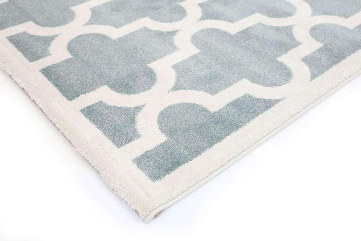 Paddington Aqua White Lattice Pattern Kids Rug, [cheapest rugs online], [au rugs], [rugs australia]