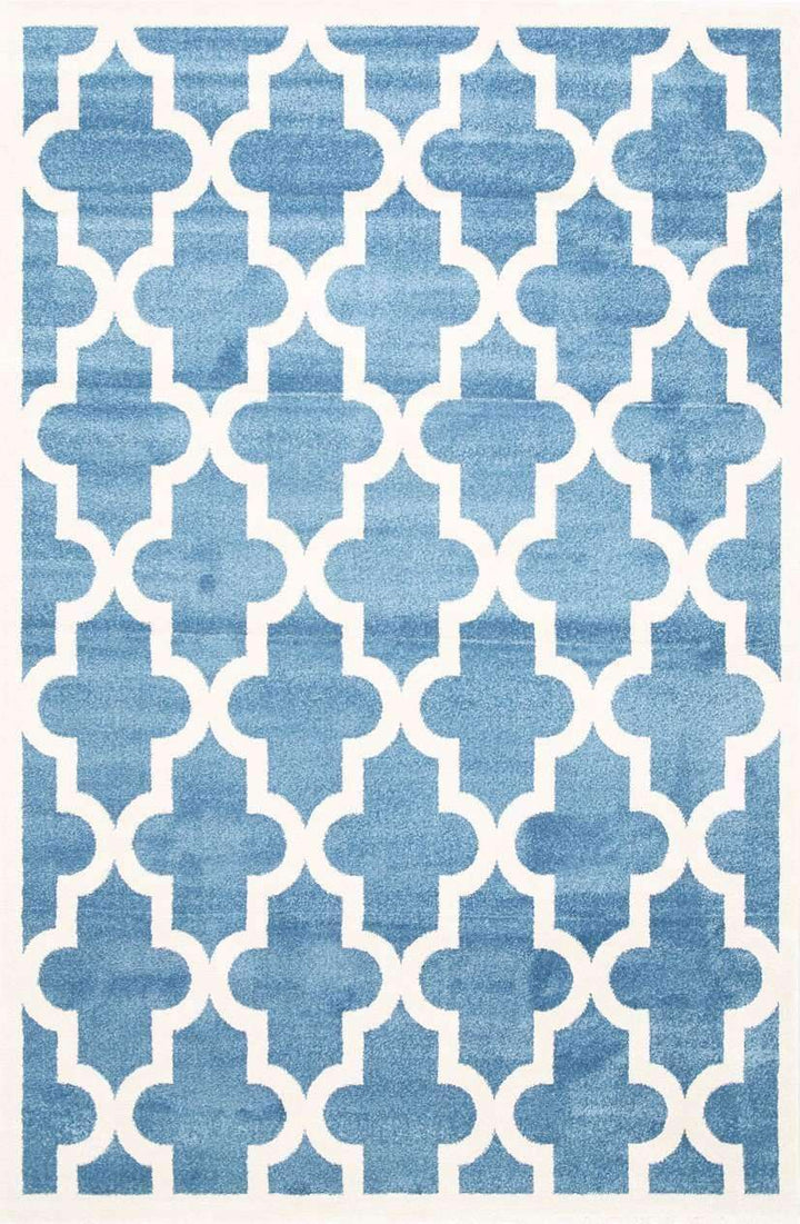 Paddington Blue and White Lattice Pattern Kids Rug, [cheapest rugs online], [au rugs], [rugs australia]