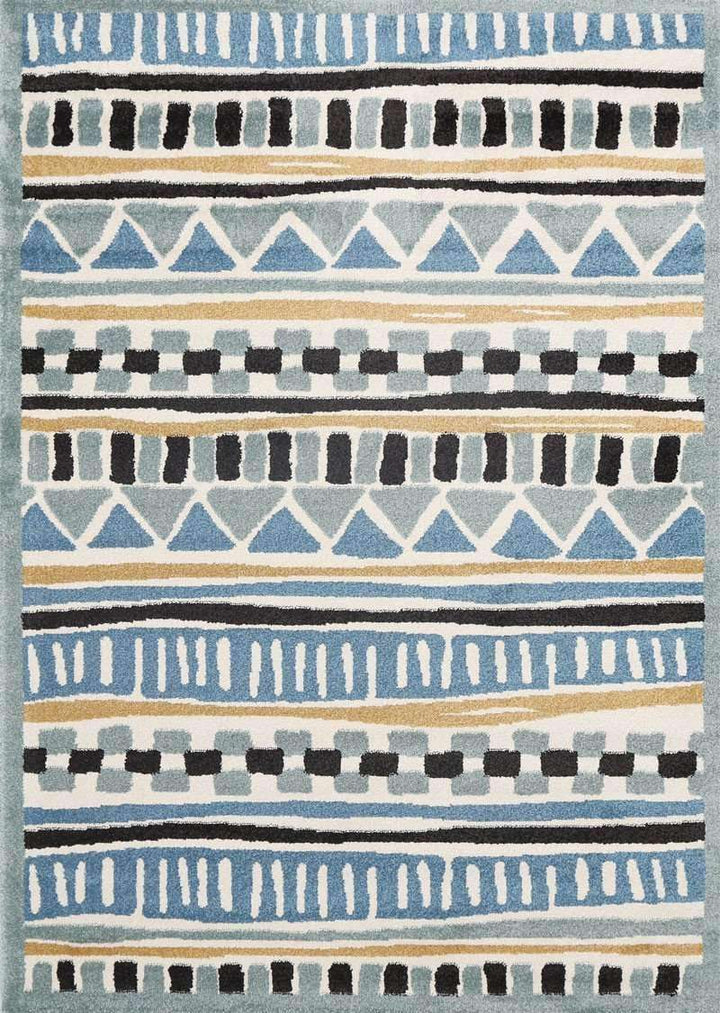 Paddington Blue and Yellow Tribal Kids Rug, [cheapest rugs online], [au rugs], [rugs australia]