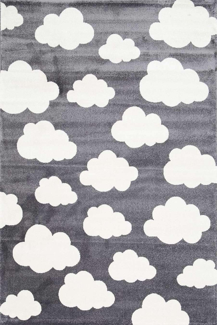 Paddington Dark Grey and White Cloud Kids Rug, [cheapest rugs online], [au rugs], [rugs australia]