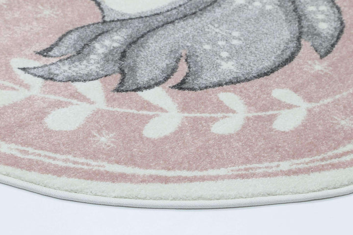 Poppins Kids Sleeping Unicorn  Round Rug Pink, [cheapest rugs online], [au rugs], [rugs australia]