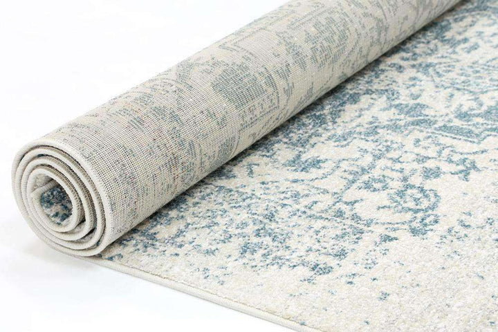 Viera Blue Modern Vintage Rug, [cheapest rugs online], [au rugs], [rugs australia]
